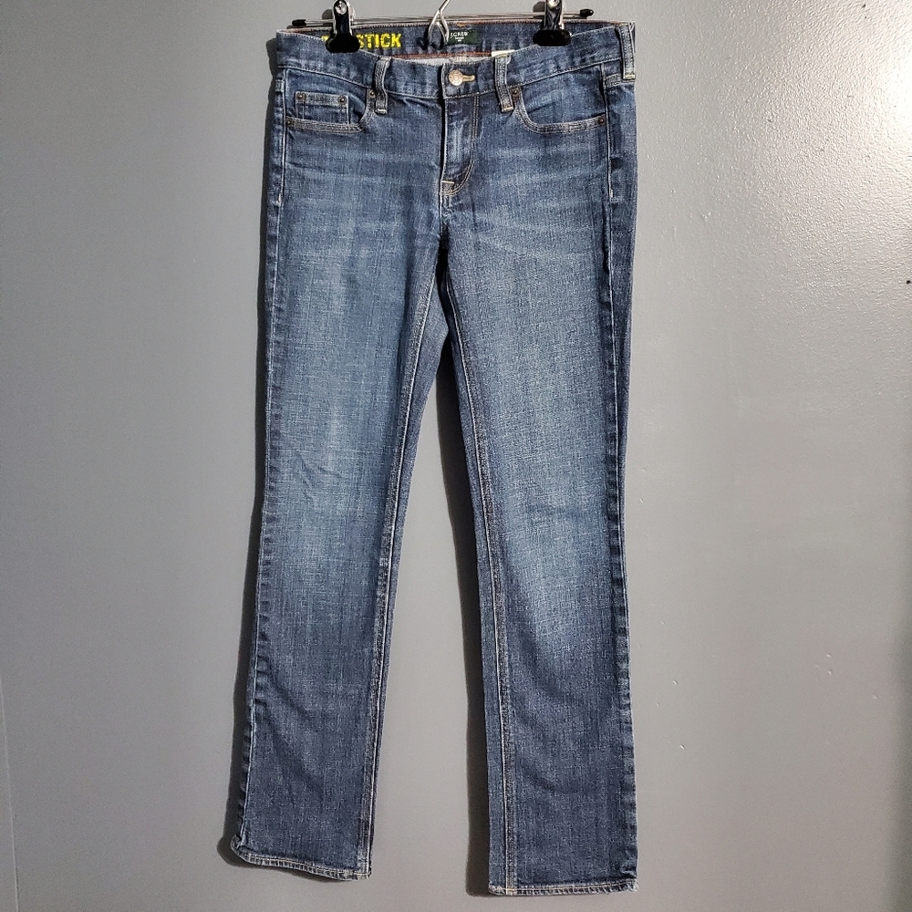 J. Crew Matchstick Womens Low Rise Blue Straight Leg Jeans Size 29